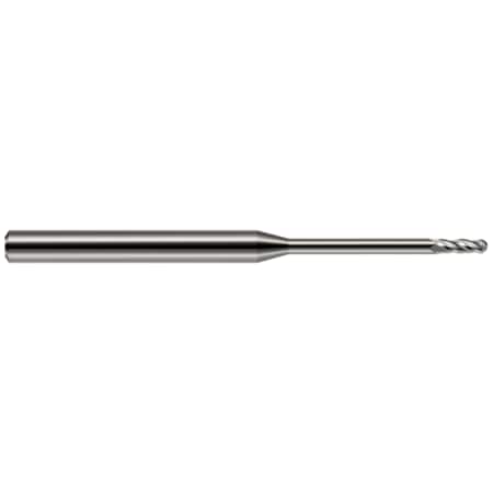 Miniature End Mill - 2 Flute - Ball, 0.0930 (3/32), Finish - Machining: Uncoated